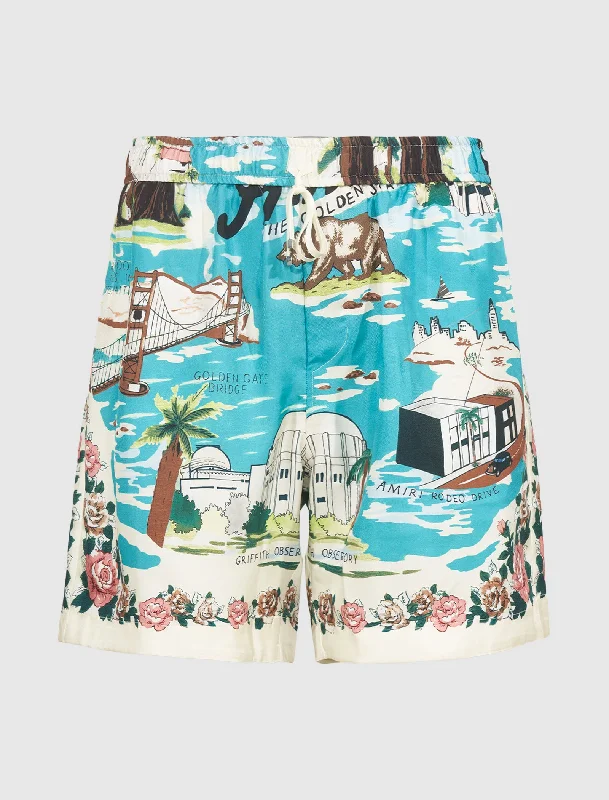 Twill Women Shorts with a Smooth Texture and DurabilityHAWAIIAN PJ SHORTS