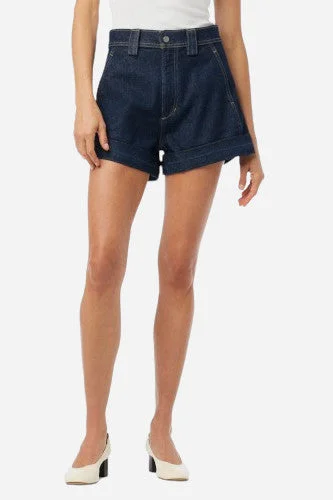 Elastic Waist Women Shorts for Easy Wear and ComfortJoes Jeans The Avery High Rise Cuffed Short in Rinse