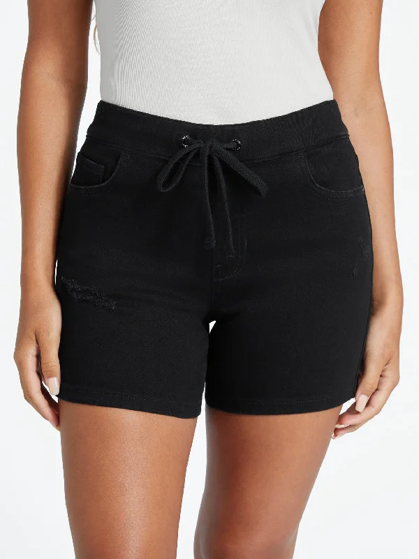 Embroidered Women Shorts with Intricate DesignsEco Anya Mid-Rise Jogger Shorts