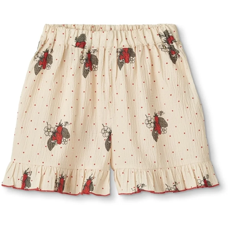 Embroidered Women Shorts with Intricate DesignsFliink Sandshell Dot Aop Summerbuzz Shorts