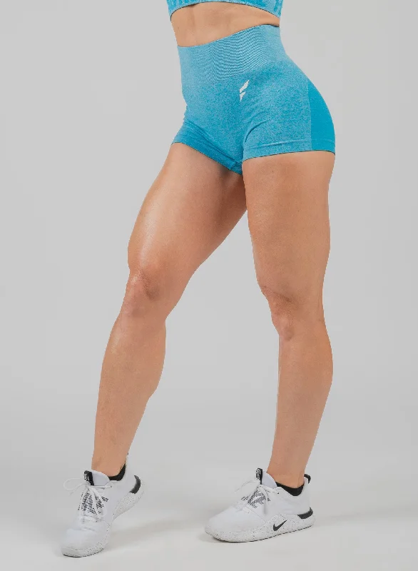 Plus Size Women Shorts with a Comfortable and Stylish FitSEAMLESS COMPRESSION SHORTS - BLUE