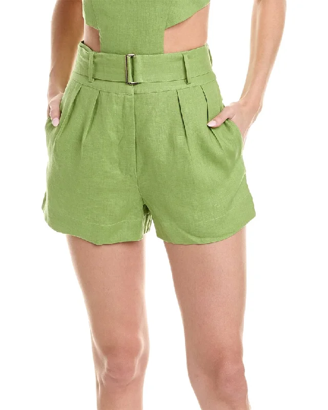 Tie - Waist Women Shorts for a Customizable FitHevron Zinna Linen Short