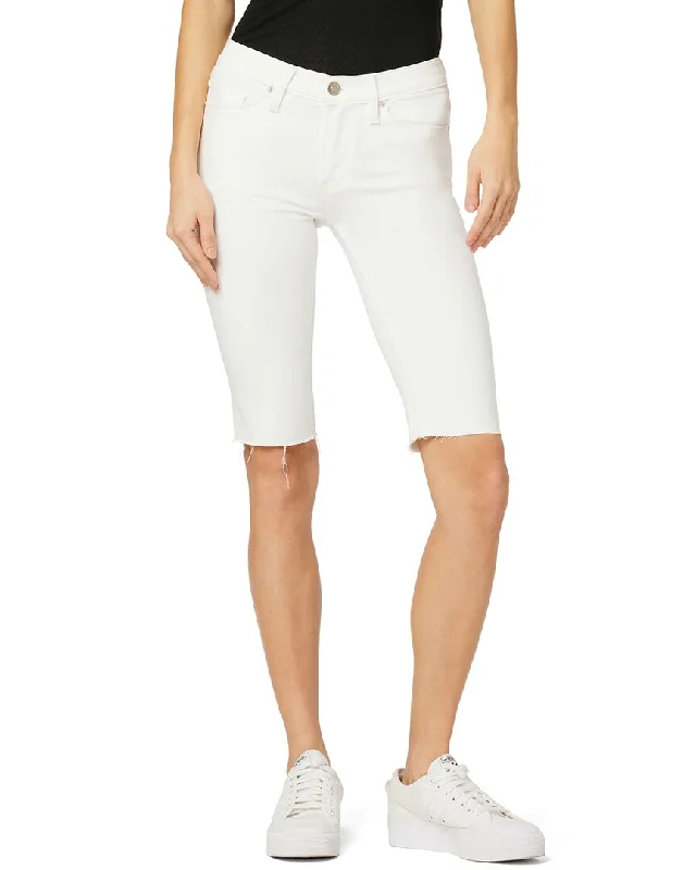 Solid Color Women Shorts in Bright Hues for a Bold StatementHUDSON Jeans Amelia Mid-Rise Knee Short White Jean