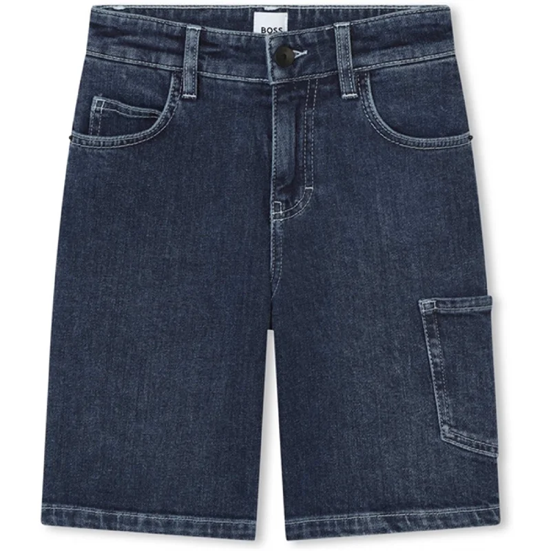 High - Waisted Women Shorts for a Retro and Flattering LookHugo Boss Stone Pulverisation Denim Bermuda Shorts