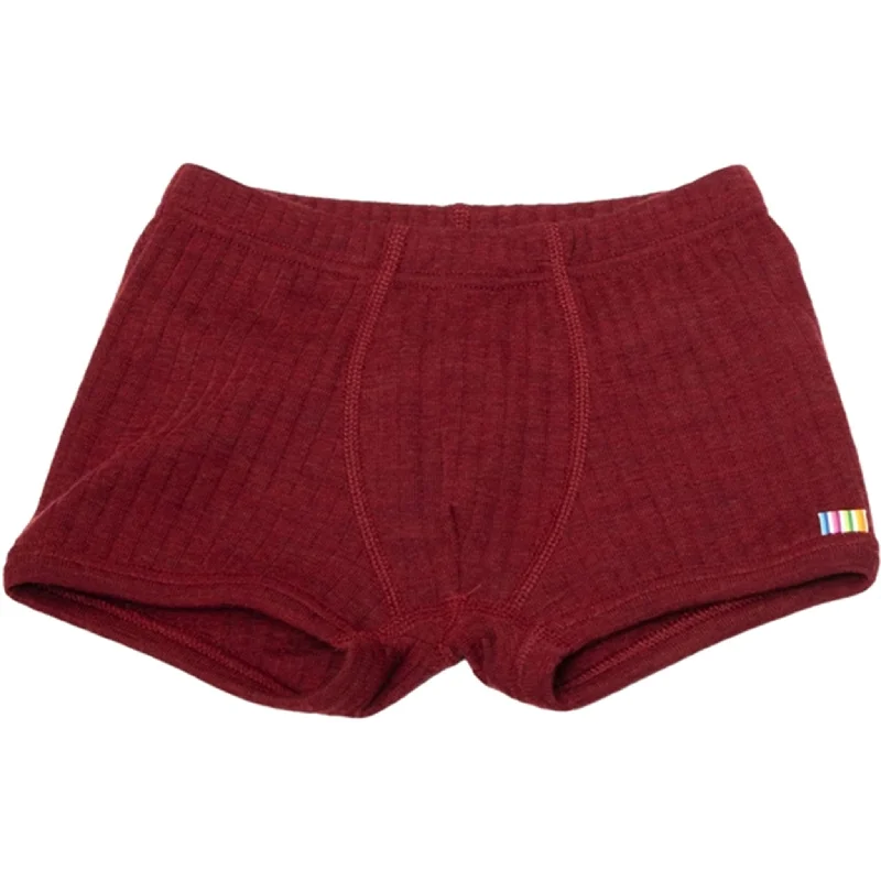 Belted Women Shorts to Enhance the WaistlineJoha Wool Bordeaux Boxershorts Basic