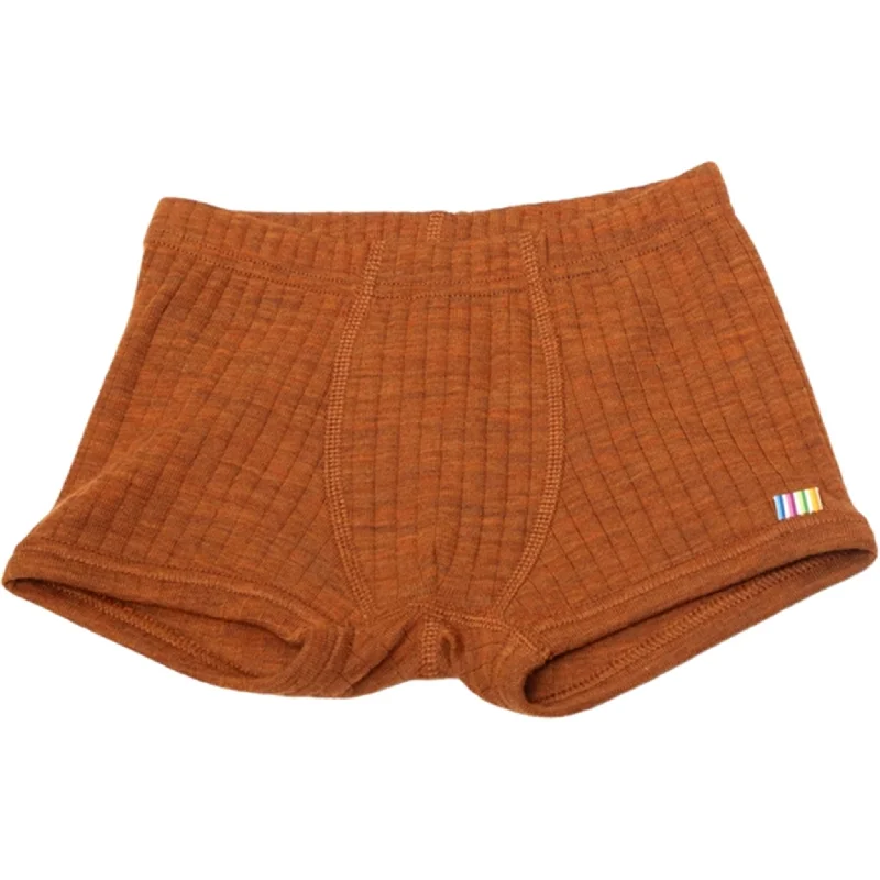 Printed Animal Print Women Shorts for a Wild and Stylish AppearanceJoha Wool Orange Boxershorts Basic