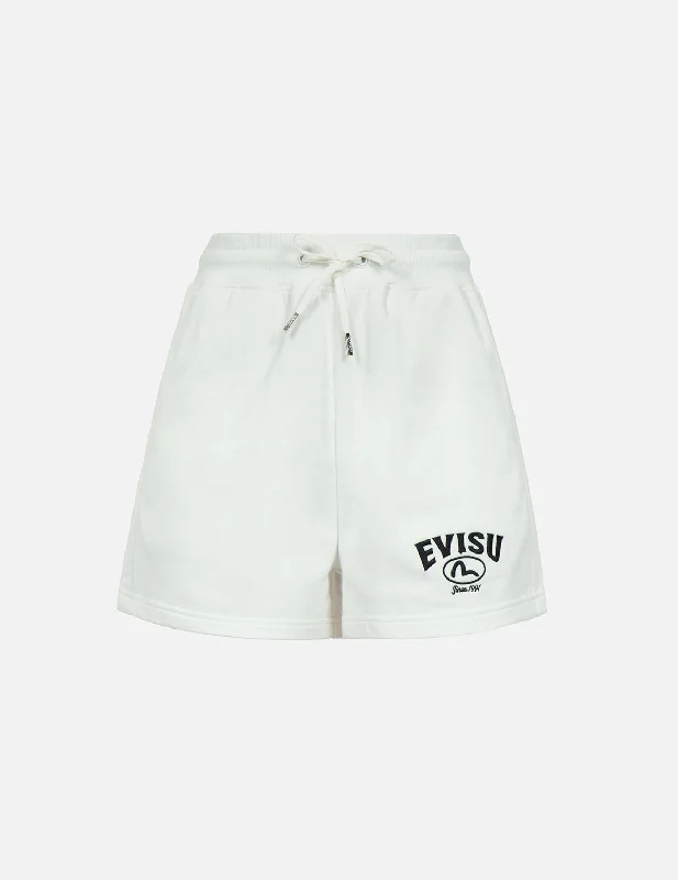 Cargo Women Shorts with Multiple Pockets for FunctionalityLogo Embroidery Sweat Shorts