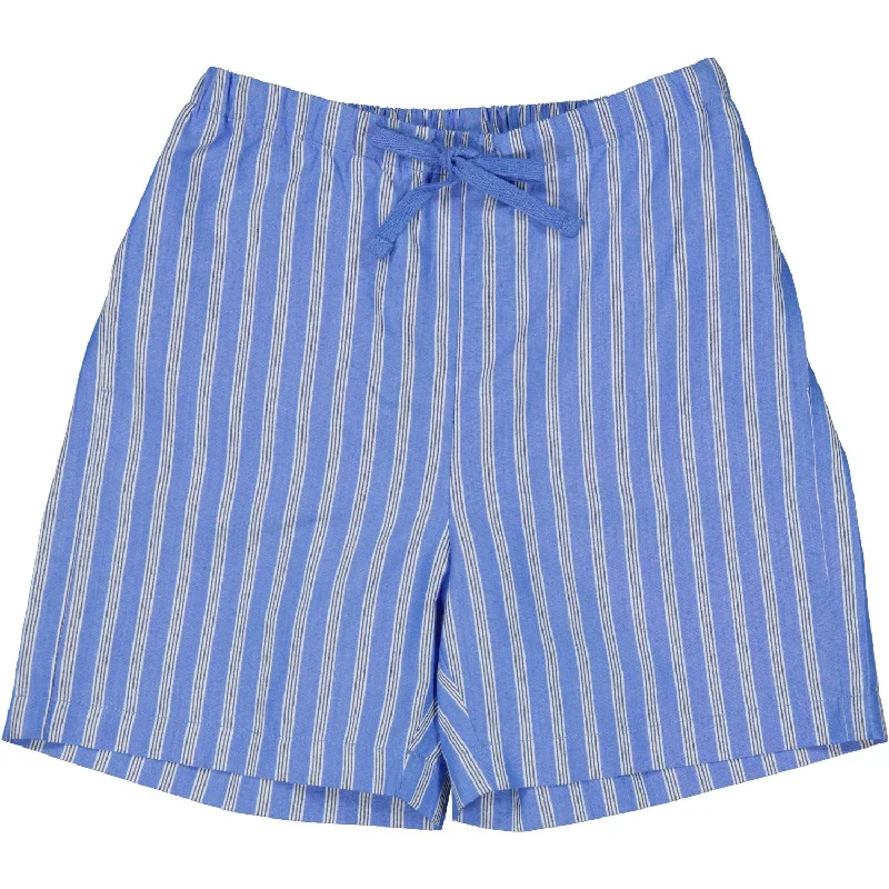 Patterned Geometric Women Shorts for a Modern AppealMarMar Smooth Cotton Cornflower Stripe Pal Shorts