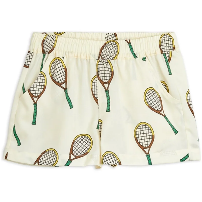 Cargo Women Shorts with Multiple Pockets for FunctionalityMini Rodini Offwhite Tennis Aop Woven Shorts