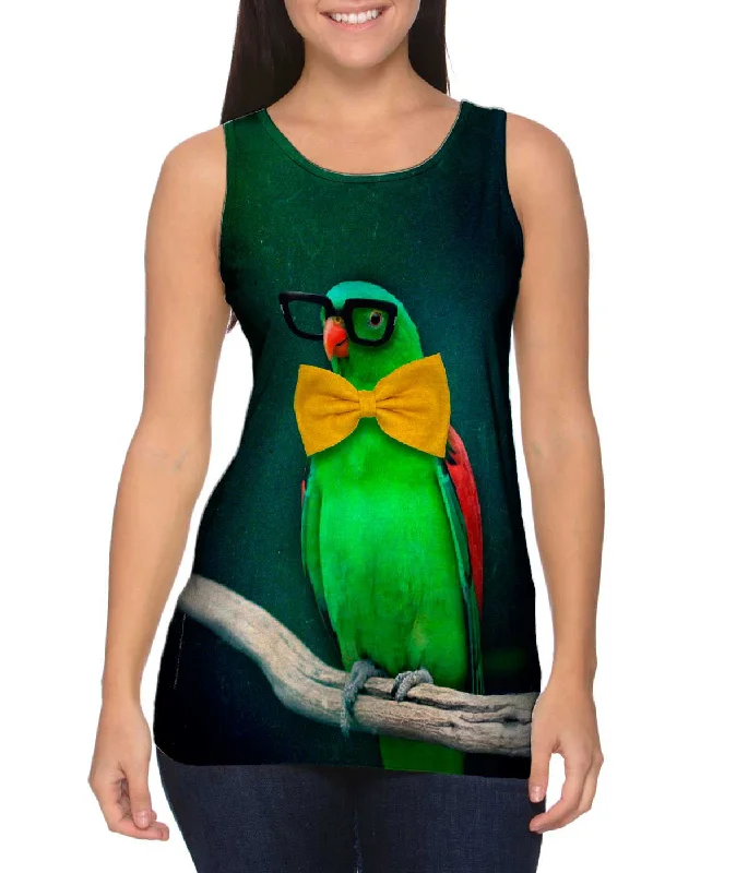 Plus Size Women's Side - Slit Tank Tops in Metallic ShadesNerd Parrot