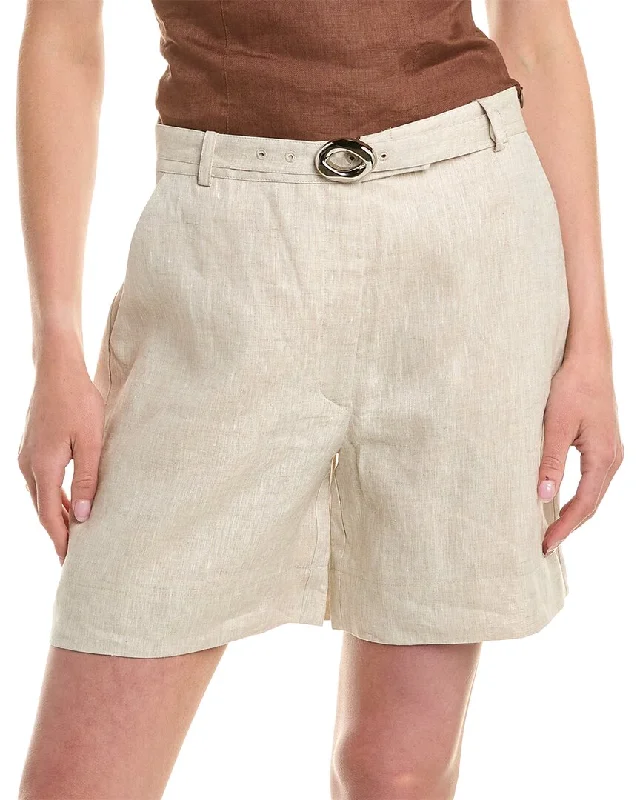 Cuffed Women Shorts for a Laid - Back and Trendy LookNicholas Lavinia Tailored Linen Short