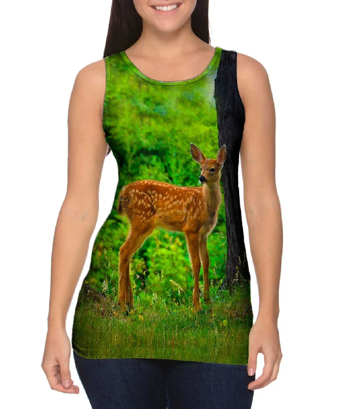 Women's Longline Tank Tops with Abstract PrintsNimble Deer