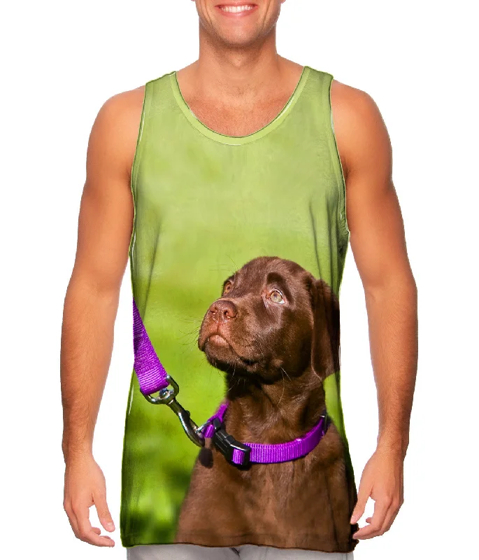 Plus Size Women's Side - Slit Tank Tops in Metallic ShadesObedient Chocolate Lab