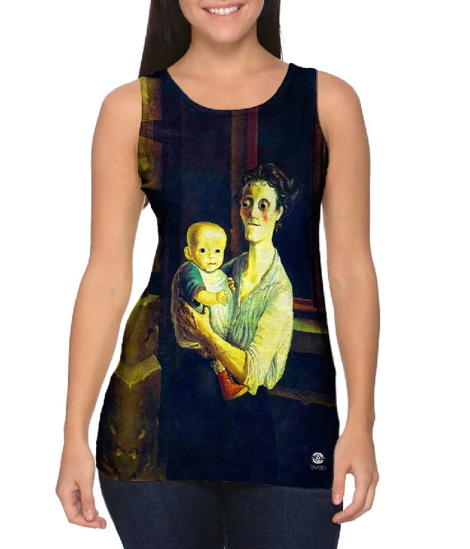 Square Neck Women's Organic Cotton Tank Tops in Earth TonesOtto Dix - "Mother with Child" (1921)