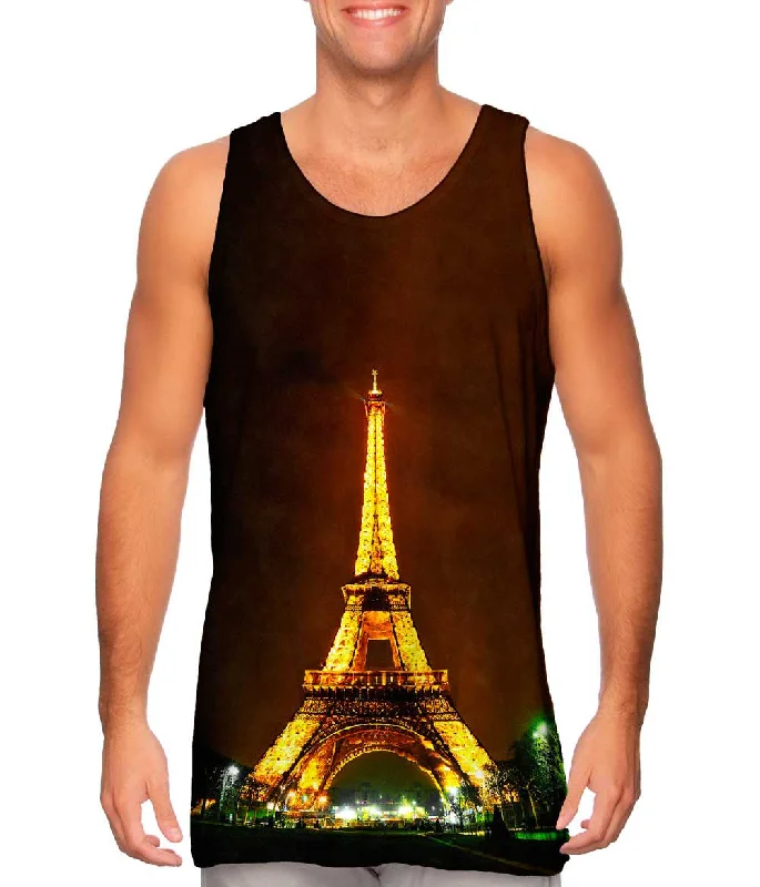 Women's Cropped Tank Tops with Vintage Band LogosParis Dream At Night