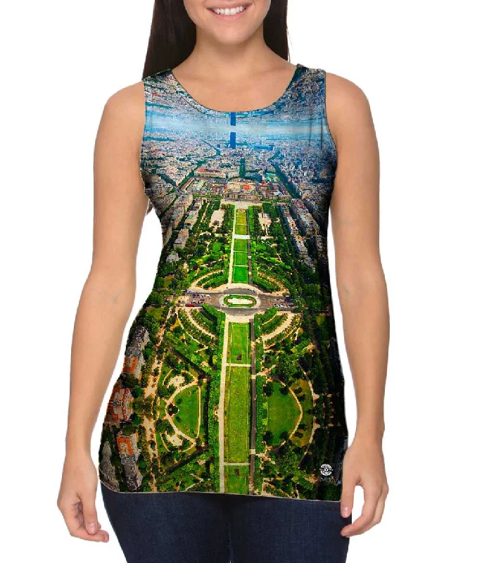 One - Shoulder Women's Rayon Blend Tank Tops for a Flowy LookParis France Champ De Mars