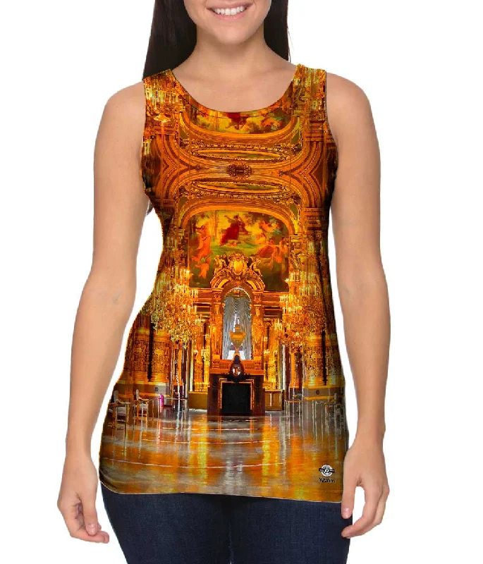 Square Neck Women's Organic Cotton Tank Tops in Earth TonesParis Opera House Glow