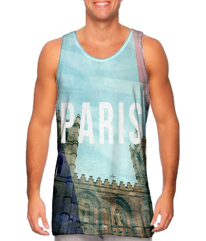 Halter Neck Women's Modal Blend Tank Tops for ComfortParis Pride Notre Dame Sunrise