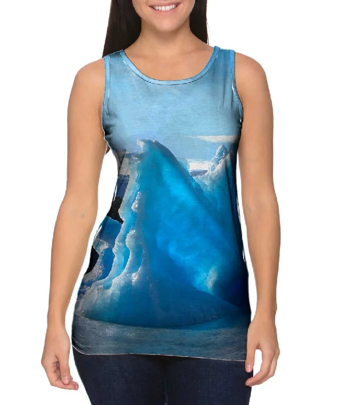 Plus Size Women's Embroidered Tank Tops in Boho StylesPatagonia Argentina Glaciers