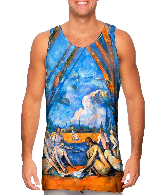 High - Neck Women's Silk Blend Tank Tops for a Luxurious FeelPaul Cezanne - "Large Bathers" (1906)