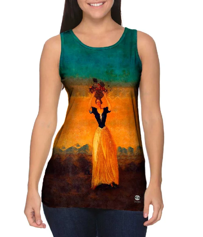 Square Neck Women's Organic Cotton Tank Tops in Earth TonesPaul Cezanne - "The Four Season Autum " (1861)