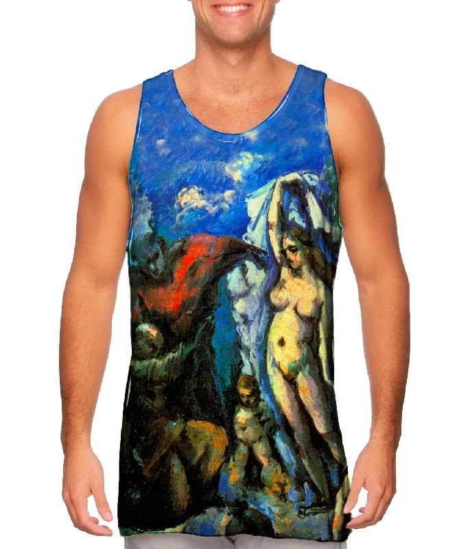 Scoop Neck Women's Linen Blend Tank Tops for SummerPaul Cezanne - "The Temptation of St. Anthony"