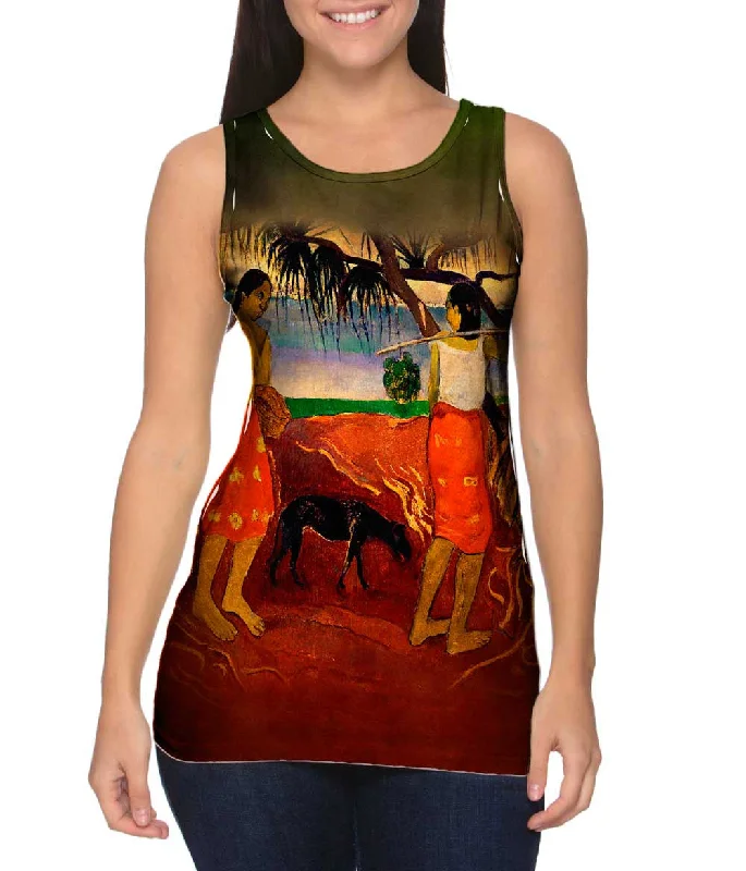 Women's Cropped Tank Tops with Vintage Band LogosPaul Gauguin - "Raro Te Oviri" (1891)