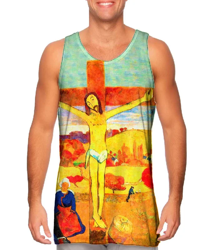 Plus Size Women's Glitter - Trimmed Tank Tops for Party NightsPaul Gauguin - "The Yellow Christ" (1889)