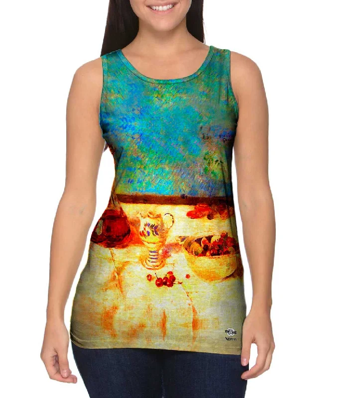 Square Neck Women's Organic Cotton Tank Tops in Earth TonesPaul Gauquin - "Still Life With Cherry" (1886)