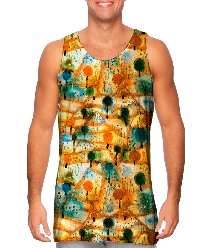 Plus Size Women's Glitter - Trimmed Tank Tops for Party NightsPaul Klee - "Small Rhythmic Landscape" (1920)