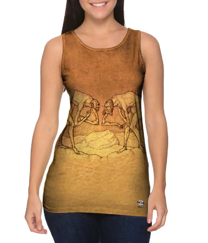 Square Neck Women's Organic Cotton Tank Tops in Earth TonesPaul Klee - "Two Men Meet, Each Believing the Other to be of Higher Rank" (1903)