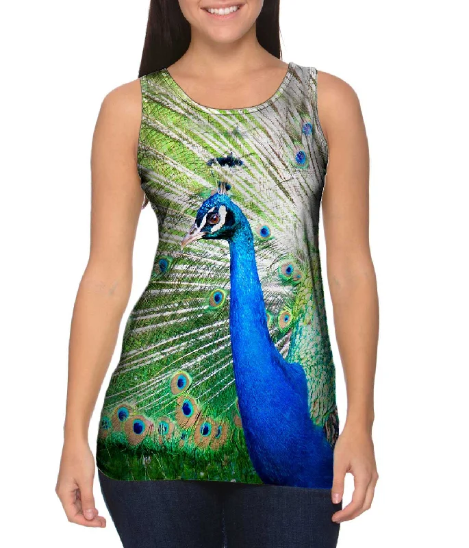 Halter Neck Women's Modal Blend Tank Tops for ComfortPeacock Strut