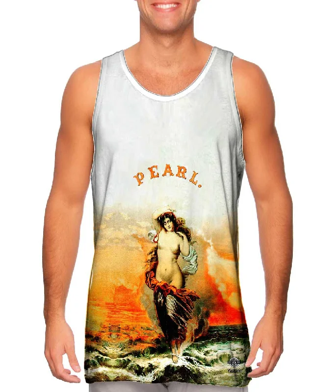 Mock Neck Women's Performance Tank Tops for CyclingPearl Tobacco Label  - "Trialsanderrors" (1871)