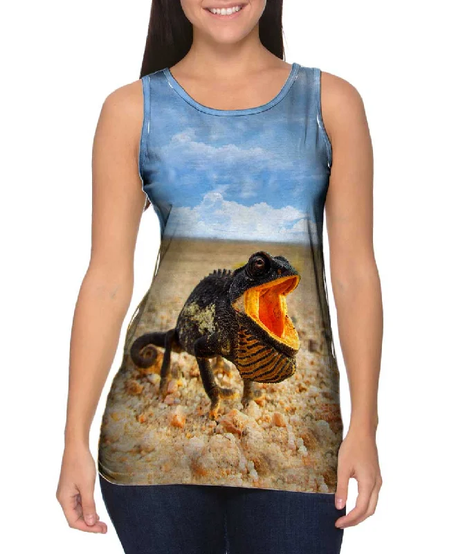 High - Neck Women's Silk Blend Tank Tops for a Luxurious FeelPebble Butterfly