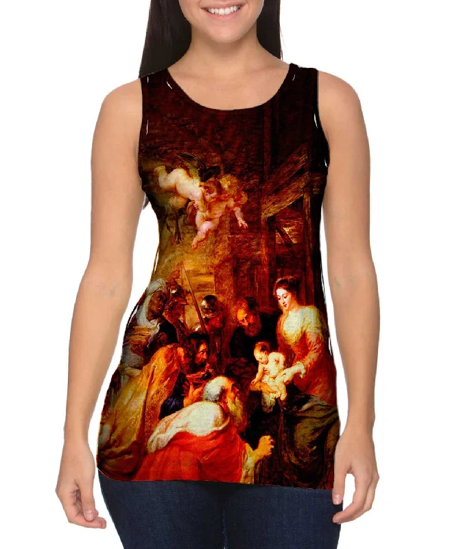 High - Neck Women's Silk Blend Tank Tops for a Luxurious FeelPeter Paul Rubens - "The Adoration of the Magi"