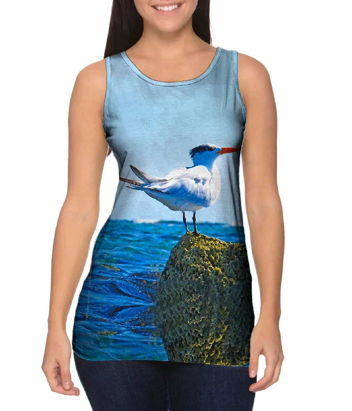 V - Neck Women's Moisture - Wicking Tank Tops for RunningRelax Royal Tern