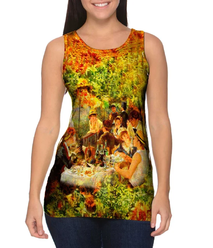 Plus Size Women's Embroidered Tank Tops in Boho StylesRenoir - "Le Dejeuner Des Canotiers" (1881)