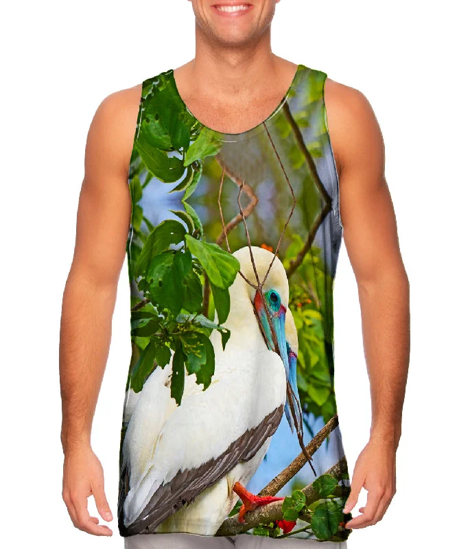 Women's Longline Tank Tops with Abstract PrintsRest Red Footed Boobies