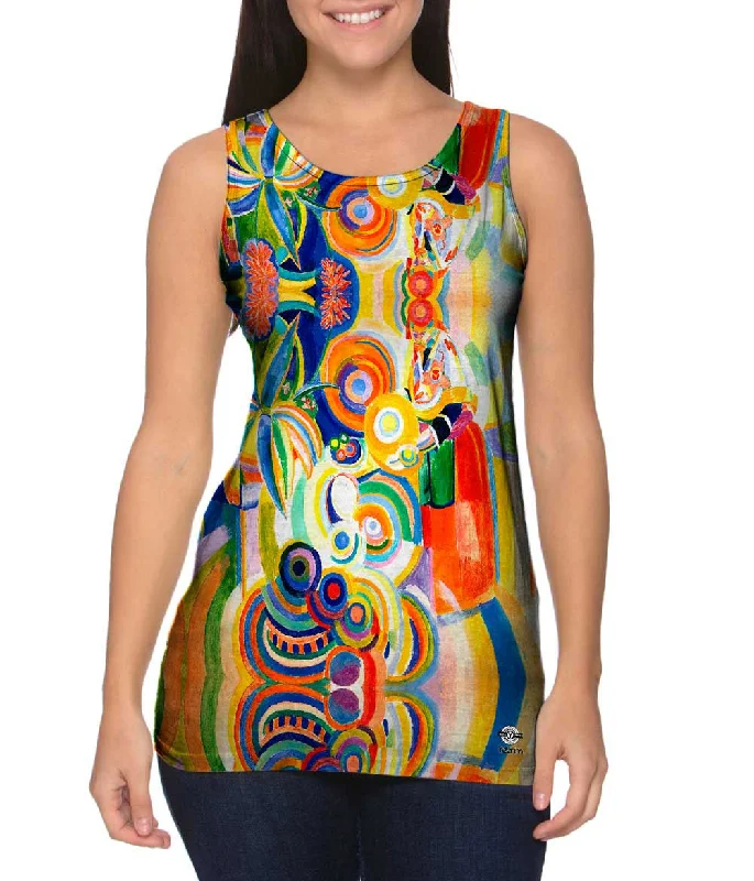 Plunge Neck Women's Seamless Tank Tops for a Smooth FitRobert Delaunay - "Tall Portuguese Woman" (1916)