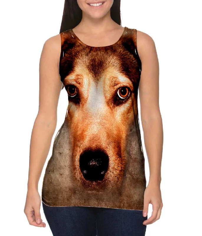 Square Neck Women's Organic Cotton Tank Tops in Earth TonesRobin Red Panda