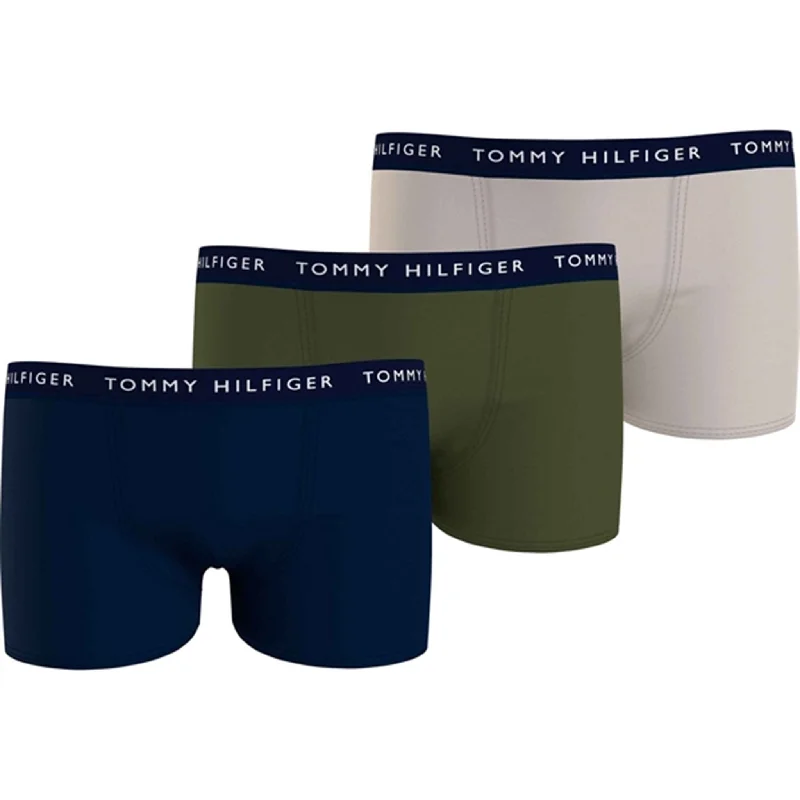 Patterned Geometric Women Shorts for a Modern AppealTommy Hilfiger Trunks 3-Pack Desert Sk/ Put Green/ Cash Creme