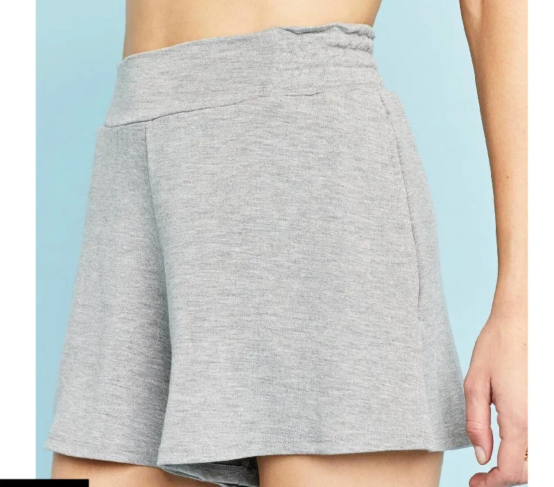 High - Waisted Women Shorts for a Retro and Flattering LookWomen's Rosa Smocked Short In Grey