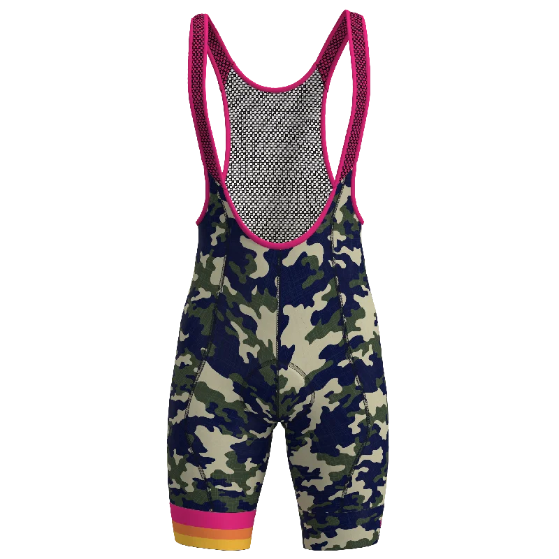 Ruffled Hem Women Shorts to Add a Feminine TouchW's Pro Bib Short - Midnight Camo