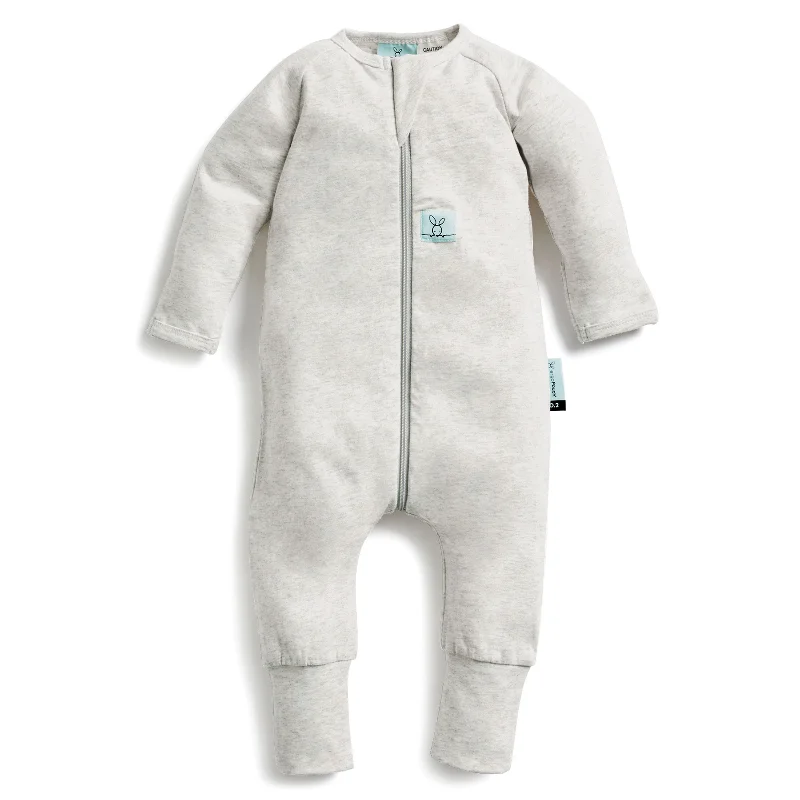 Button - Front Bodysuits with a Classic and Timeless AppealergoPouch Long Sleeve Layer 1.0 TOG - Grey Marle