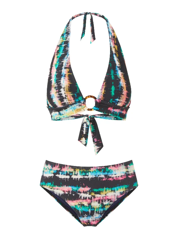 Sustainable bikini made from recycled materials for eco - conscious beachgoersErin Top + Classic Midrise Bottom in Bimini Sky