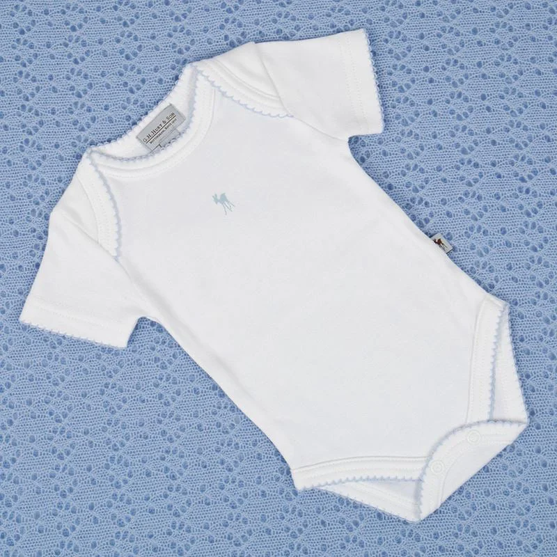 Button - Front Bodysuits with a Classic and Timeless AppealG.H.Hurt & Son Baby Fawn Bodysuit - Blue