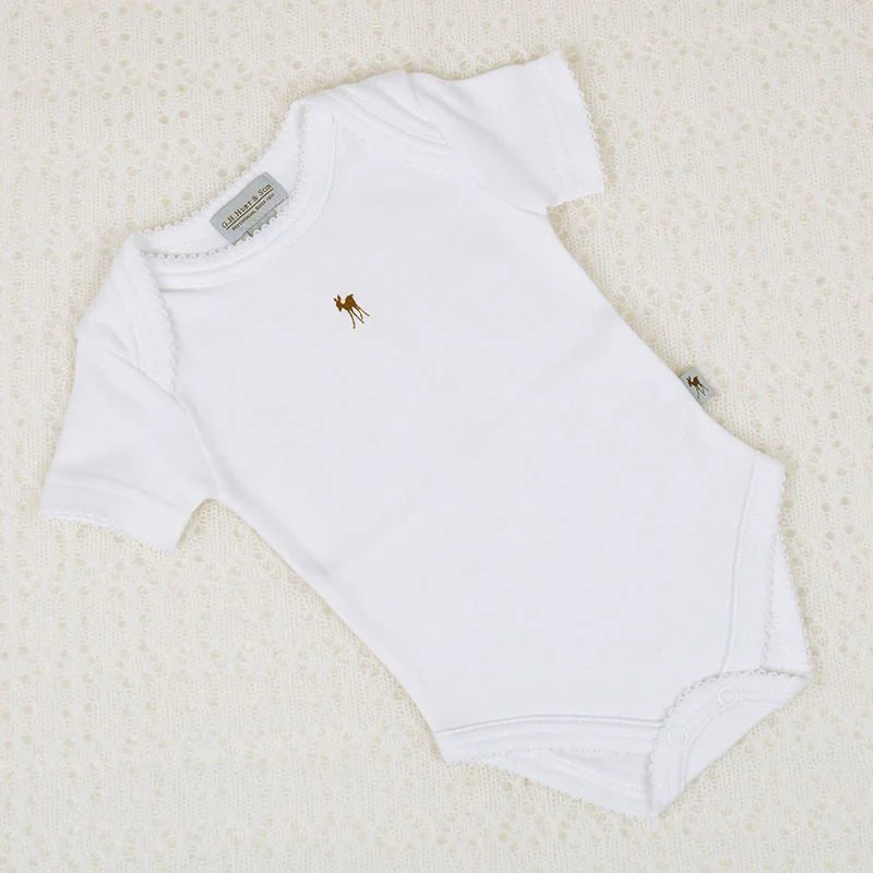 Thermal Bodysuits for Extra Warmth in WinterG.H.Hurt & Son Baby Fawn Bodysuit - White